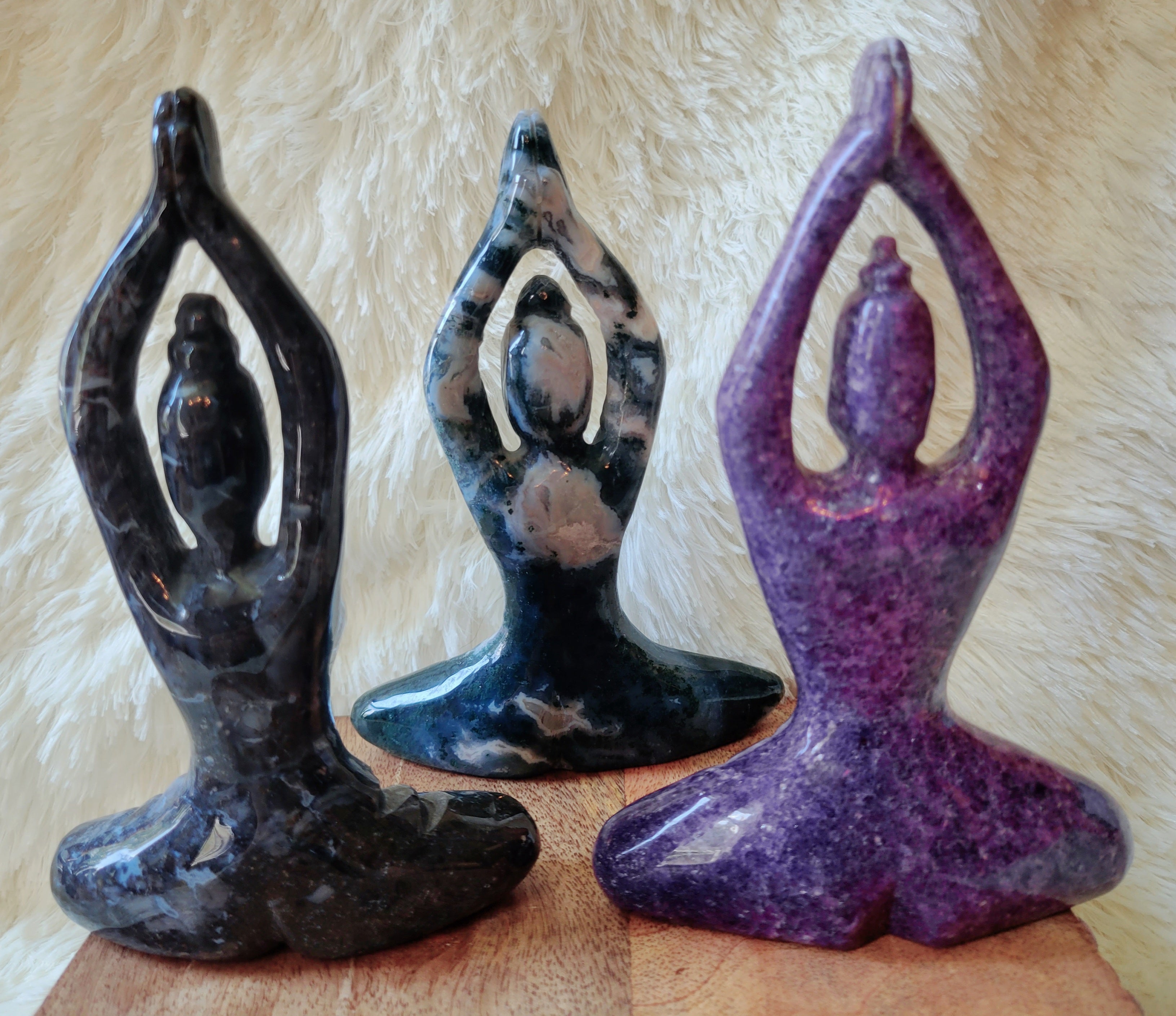 Large Yoga Lady, Bodies, Woman, Praying, Meditating, Goddess, Crystal Carvings, Stunning!