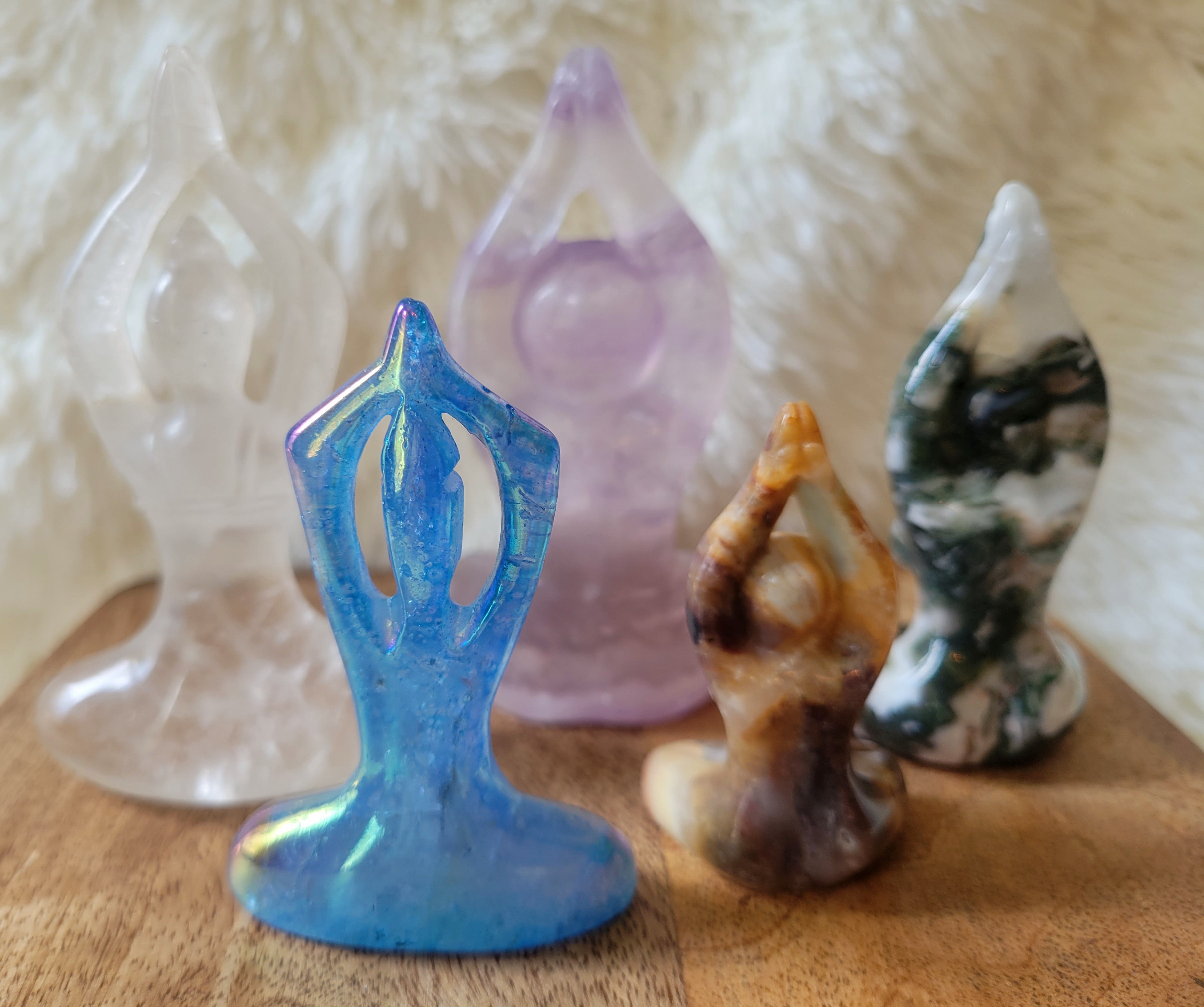 Yoga Lady, Bodies, Woman, Praying, Meditating, Goddess, Crystal Carvings, Stunning!!