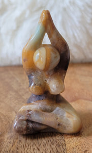 Yoga Lady, Bodies, Woman, Praying, Meditating, Goddess, Crystal Carvings, Stunning!!