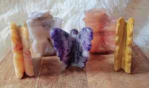 Fairies, Butterflies, Bodies, Goddess, Crystal Carvings, Moss agate, Mookaite, Ocean Jasper, Selenite, Stunning!