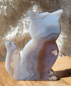 Agate Cat, Kitten shape, Slabs, Crystal Carvings, Gorgeous! Different Materials