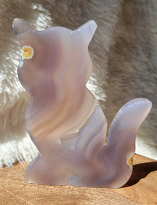 Agate Cat, Kitten shape, Slabs, Crystal Carvings, Gorgeous! Different Materials