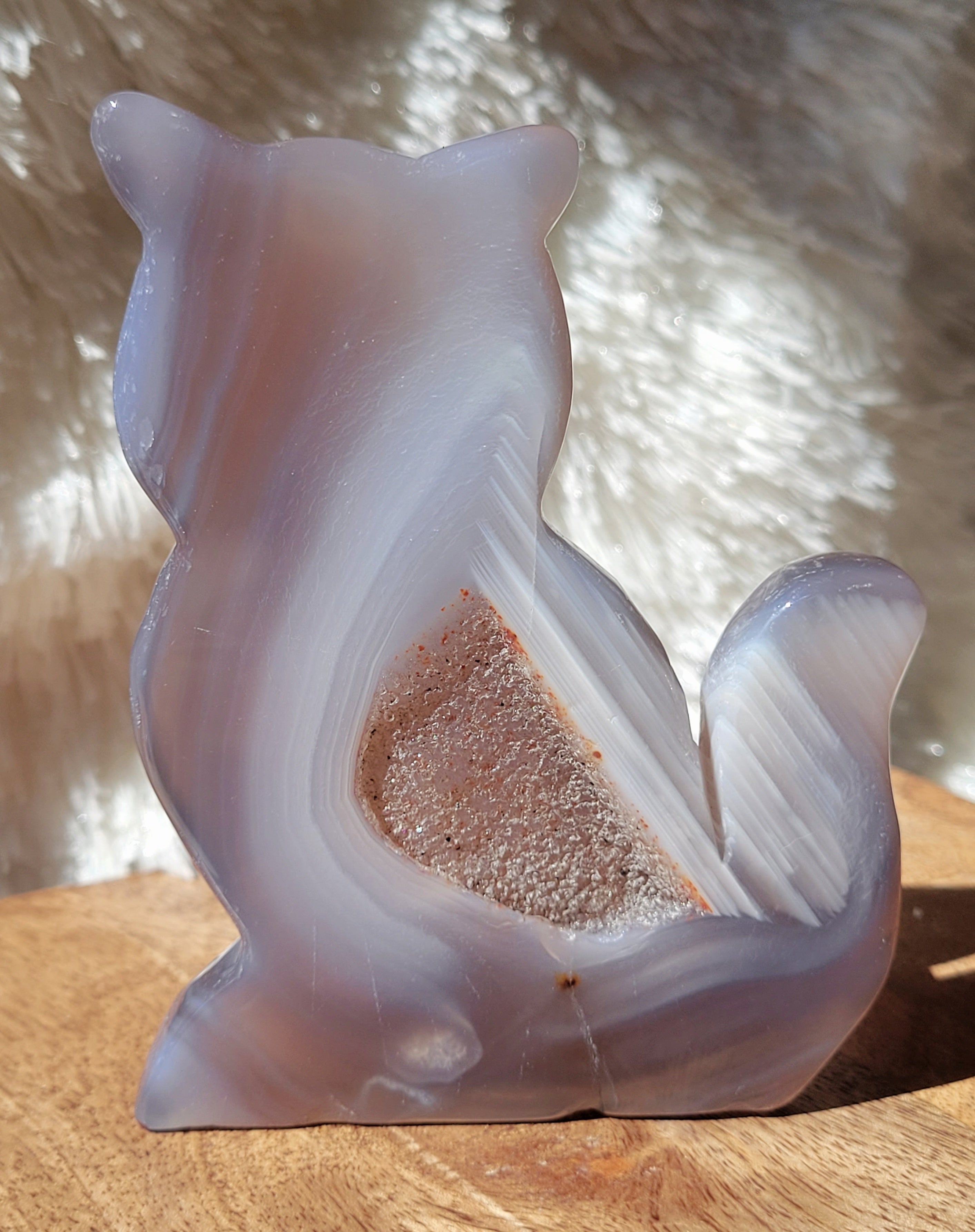 Druzy Agate Cat, Kitty, Kitten shape, Slabs, Crystal Carvings, Gorgeous! Different Materials