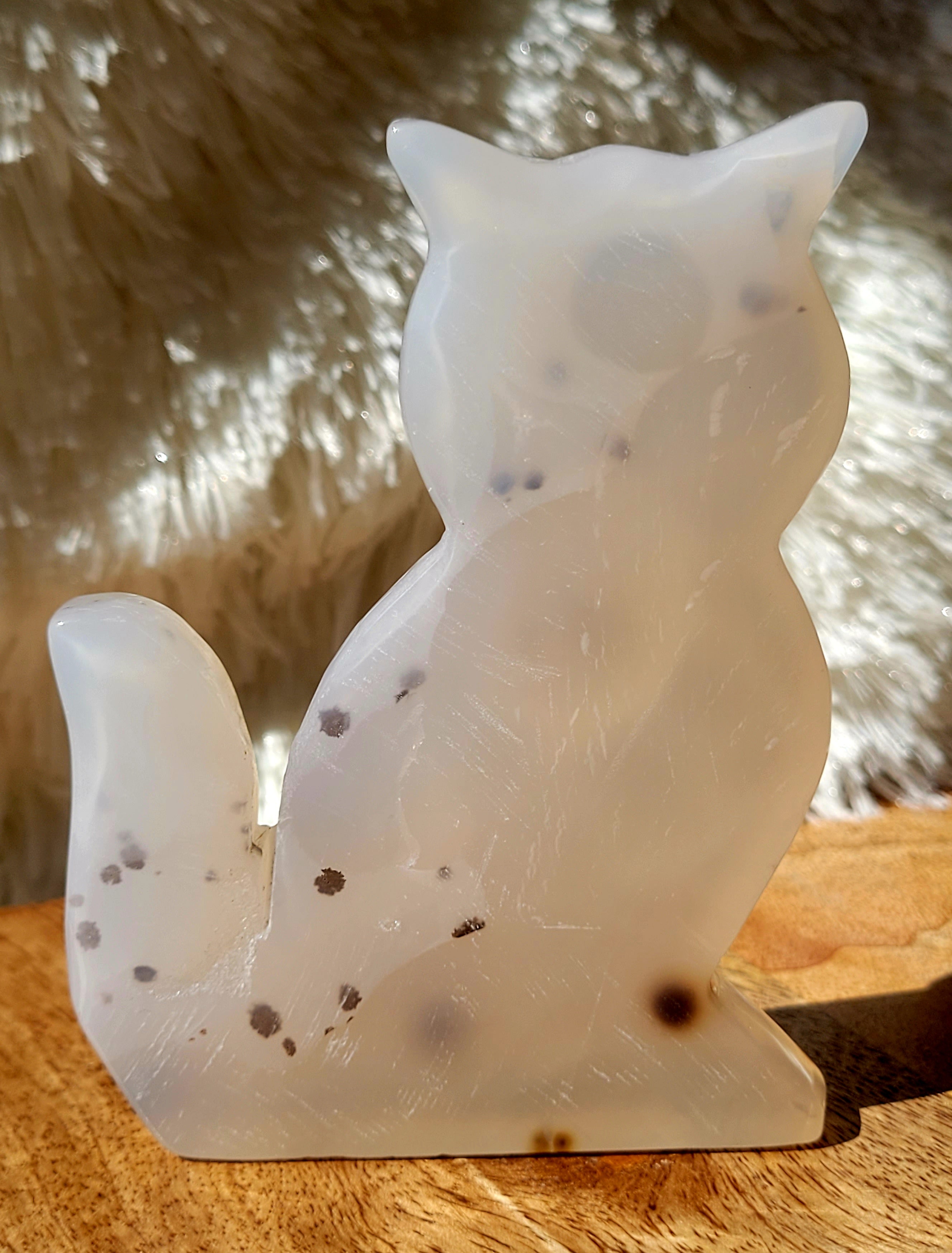 Agate Cat, Kitten shape, Slabs, Crystal Carvings, Gorgeous! Different Materials