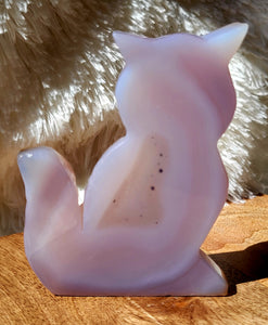 Druzy Agate Cat, Kitty, Kitten shape, Slabs, Crystal Carvings, Gorgeous! Different Materials