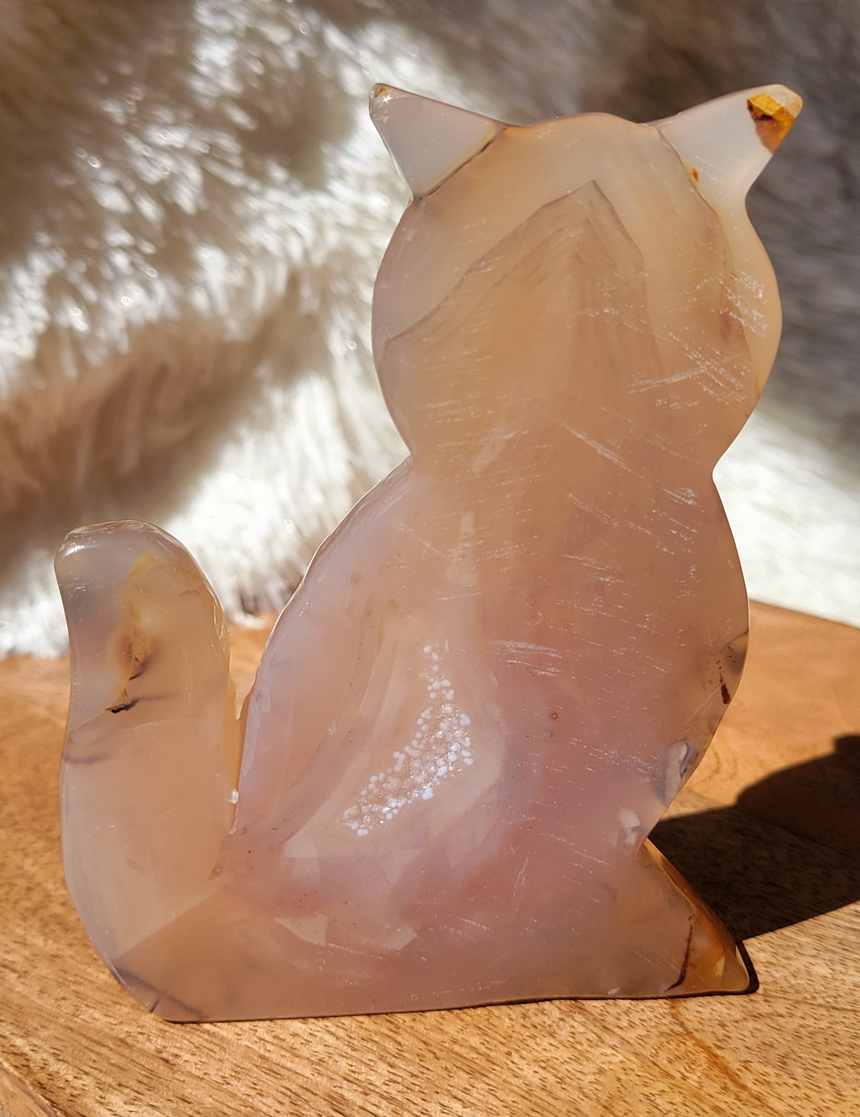 Agate Cat, Kitten shape, Slabs, Crystal Carvings, Gorgeous! Different Materials