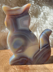 Agate Cat, Kitten shape, Slabs, Crystal Carvings, Gorgeous! Different Materials