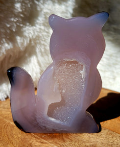 Druzy Agate Cat, Kitty, Kitten shape, Slabs, Crystal Carvings, Gorgeous! Different Materials