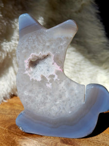 Druzy Agate Cat, Kitty, Kitten shape, Slabs, Crystal Carvings, Gorgeous! Different Materials