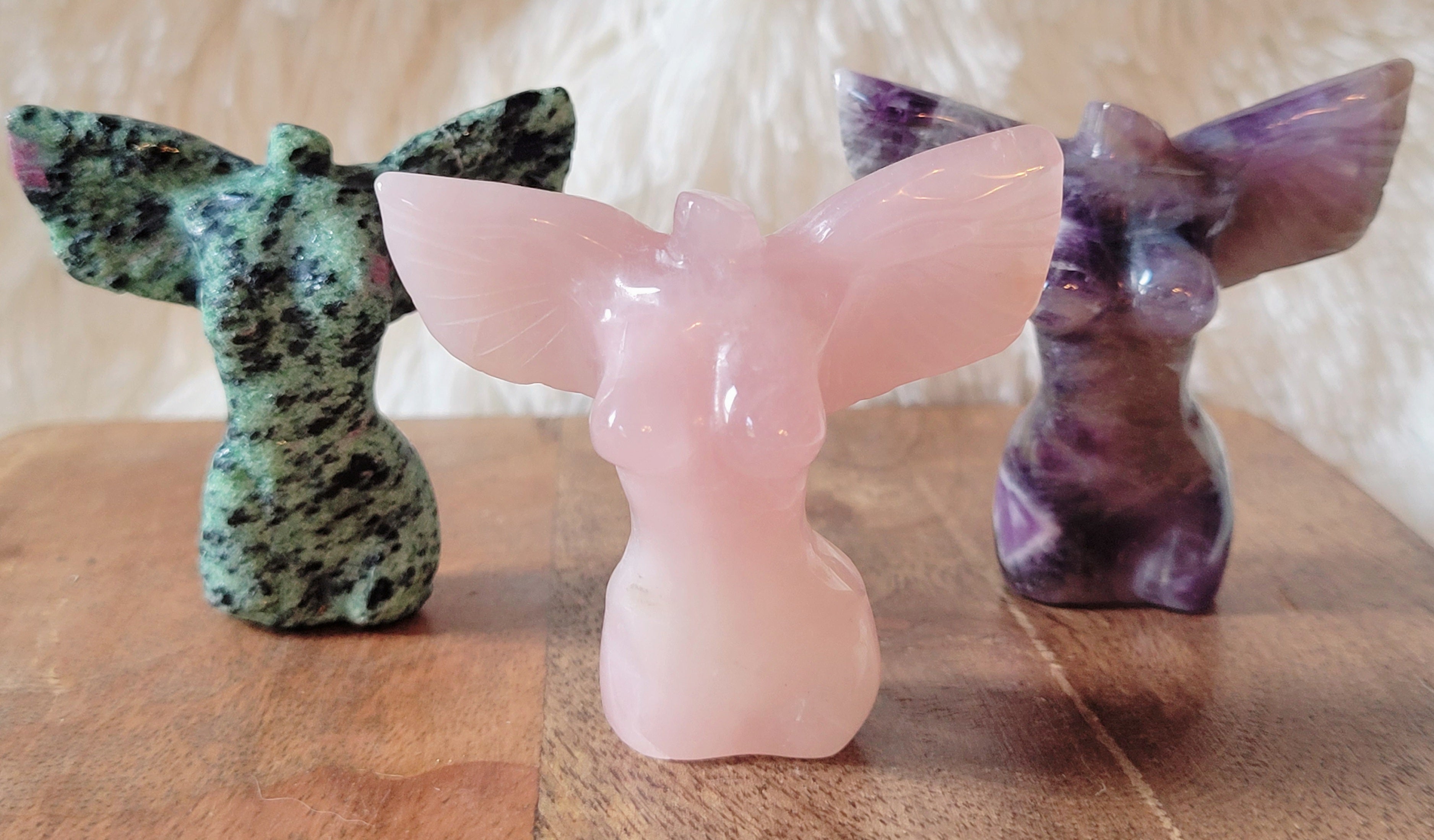 Fairy, Angels, Bodies with wings, Woman, Goddess, Crystal Carvings, Stunning!