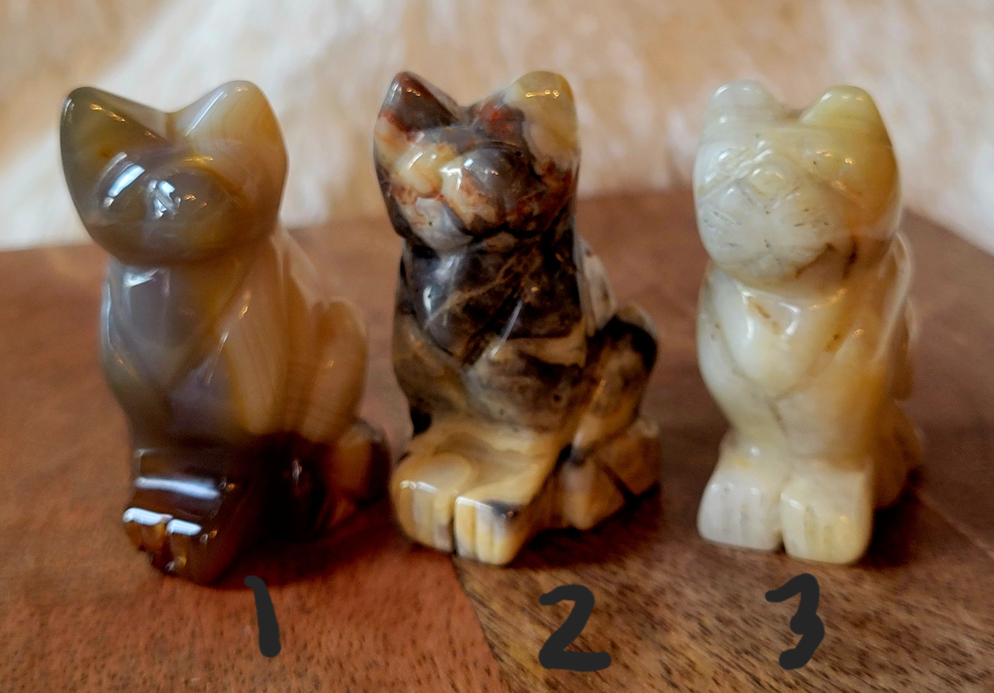 Cat, Kitten, Kitty, Crystal Carvings, Adorable!