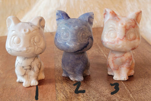 Cat, Kitten, Kitty, Crystal Carvings, Adorable!