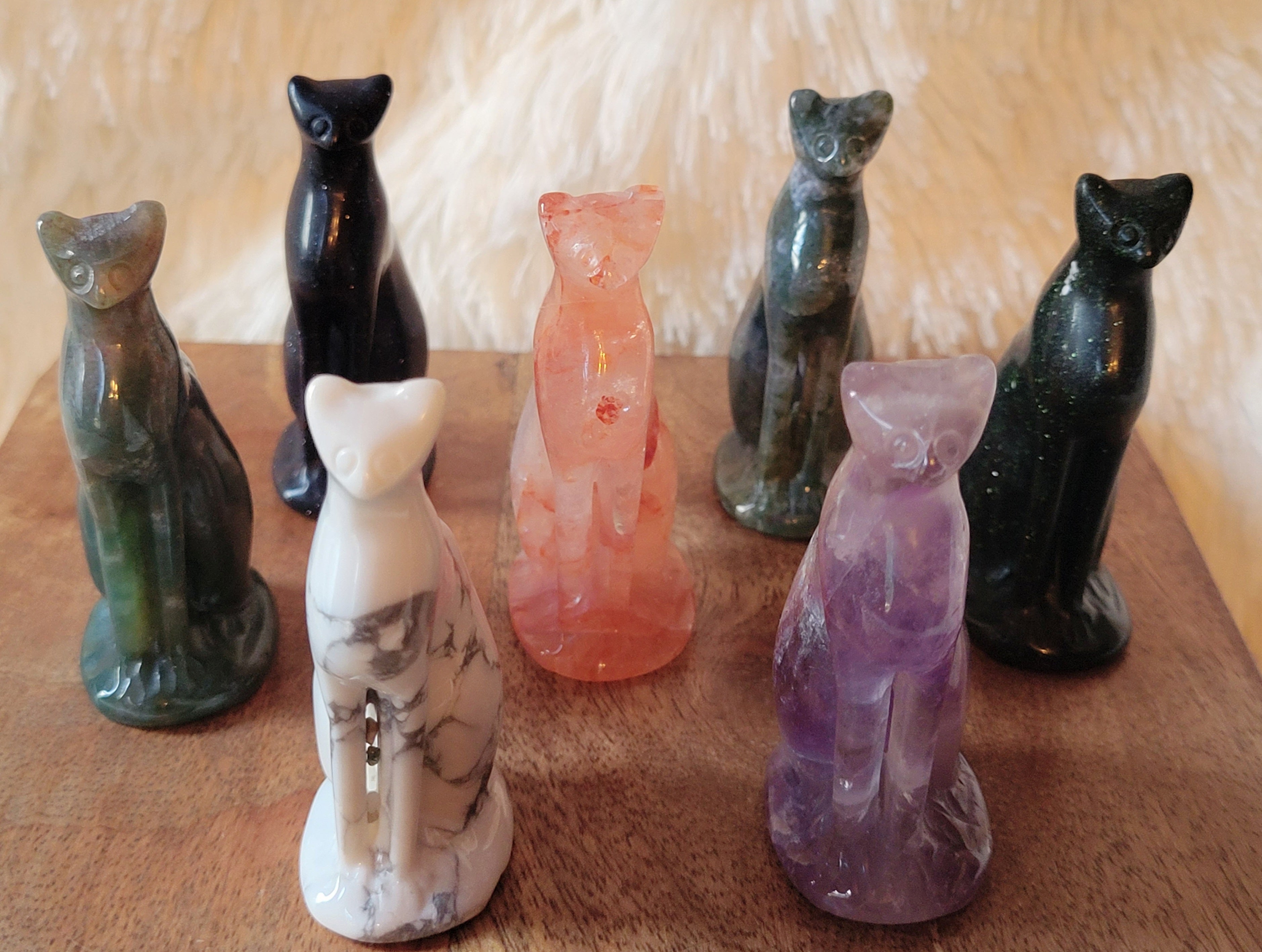 Egyptian Cats, Ancient Felines, Guardian Cats, Crystal Carvings