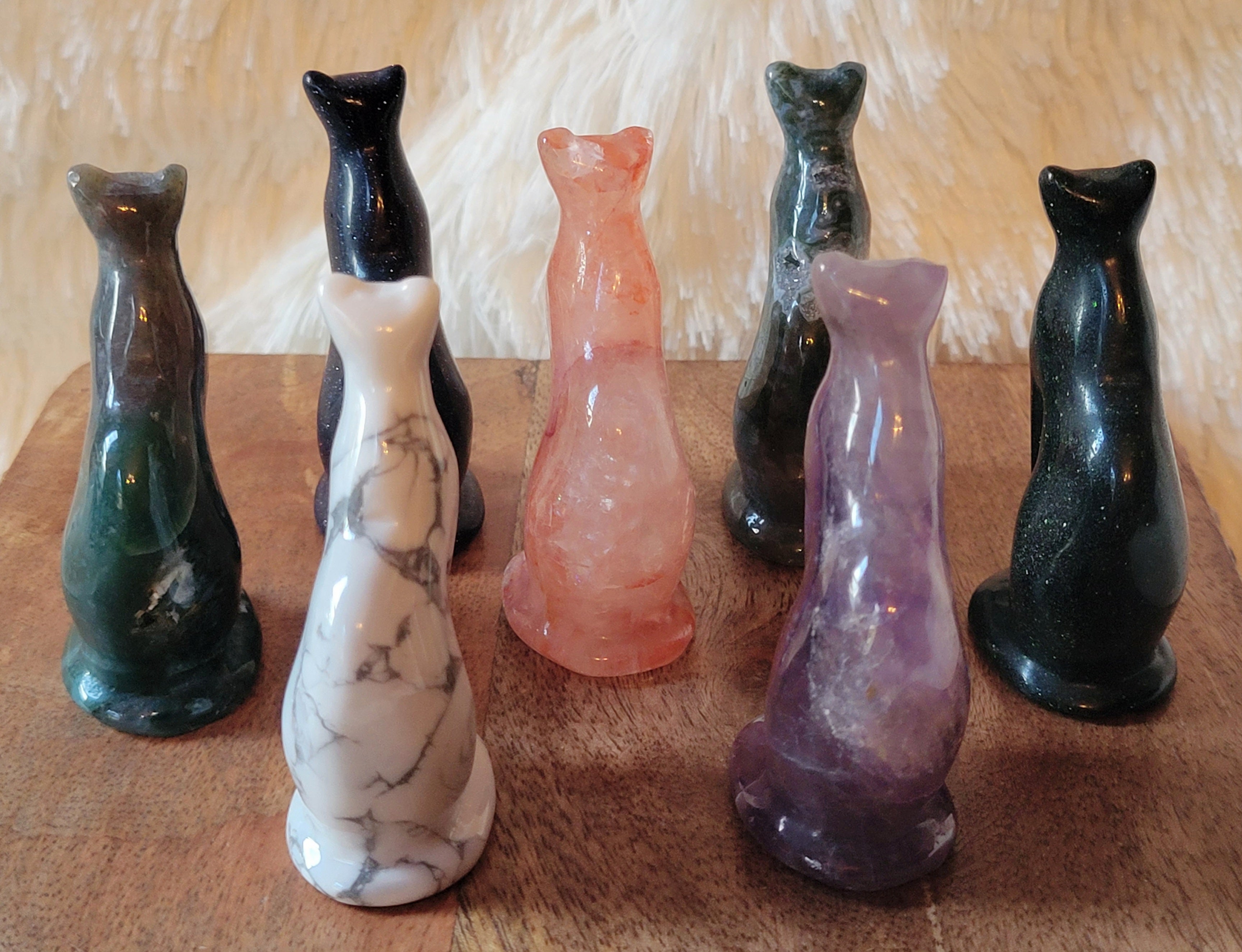 Egyptian Cats, Ancient Felines, Guardian Cats, Crystal Carvings