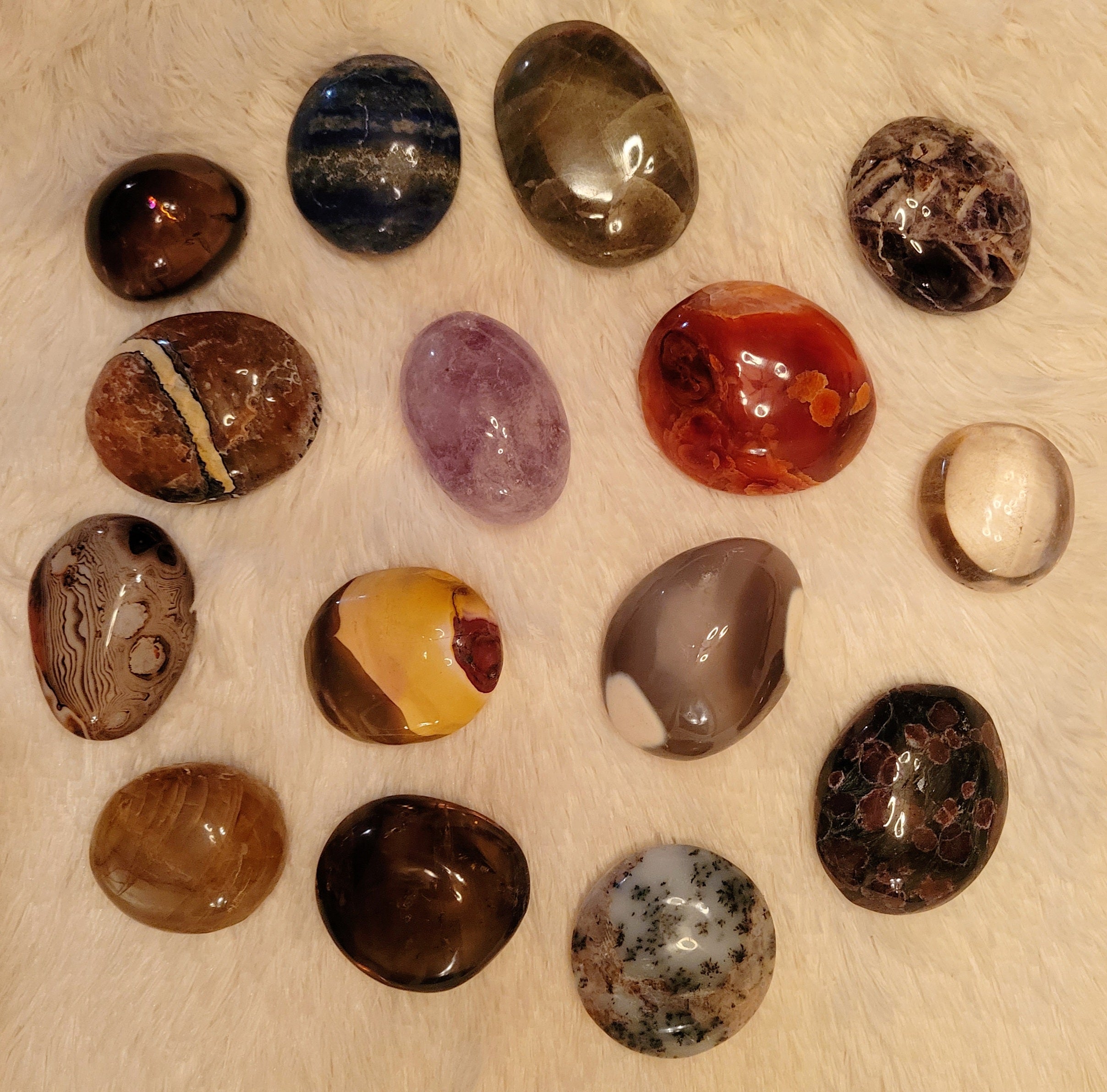 Palm Stones, Meditation Stones, Pocket Stones, Healing Stone, Crystals Carvings, Different Materials