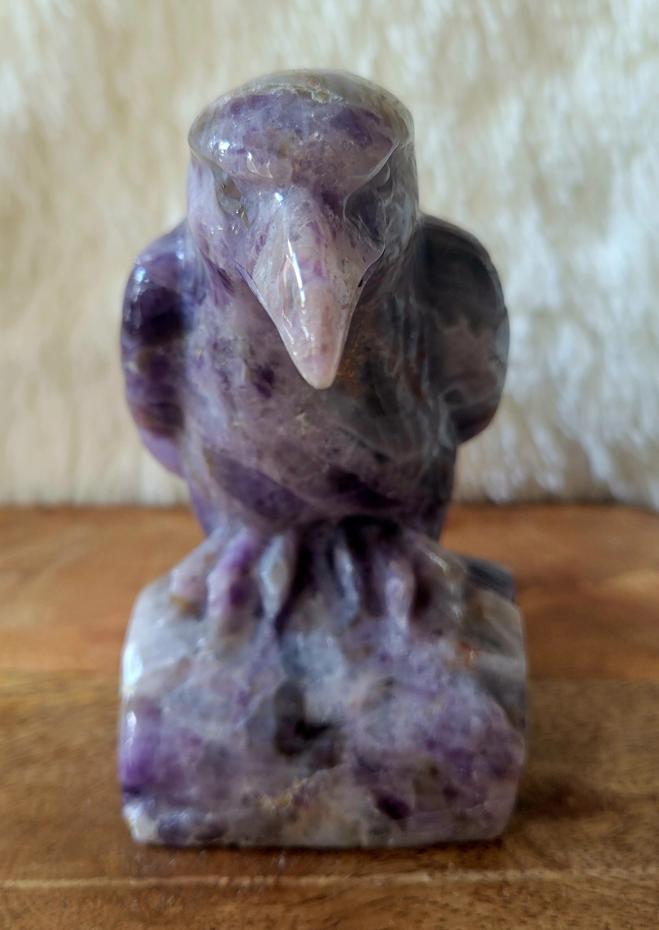 Amethyst Raven, Crow, Crystal Carving, Gorgeous!