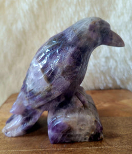 Amethyst Raven, Crow, Crystal Carving, Gorgeous!