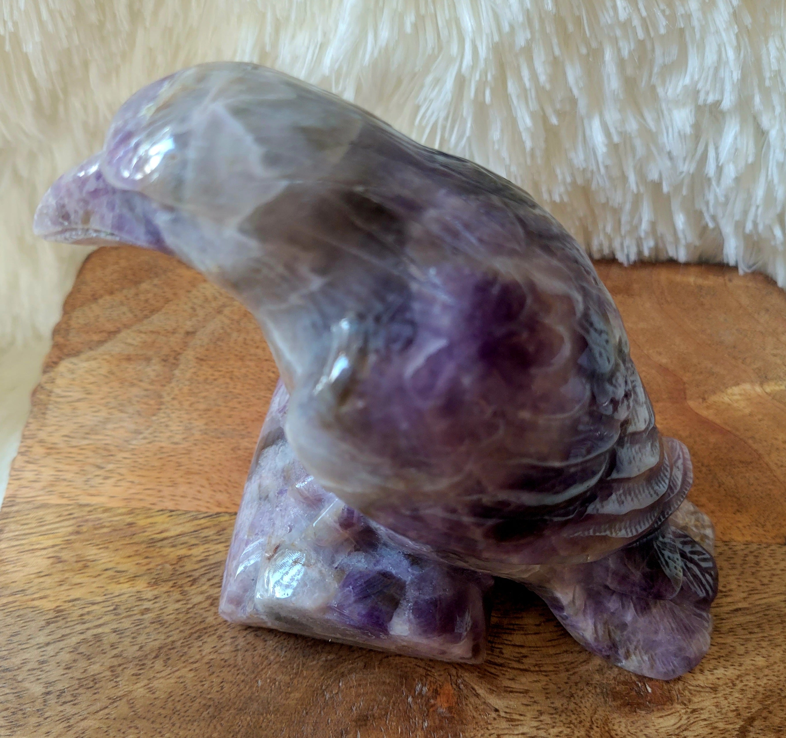 Amethyst Raven, Crow, Crystal Carving, Gorgeous!