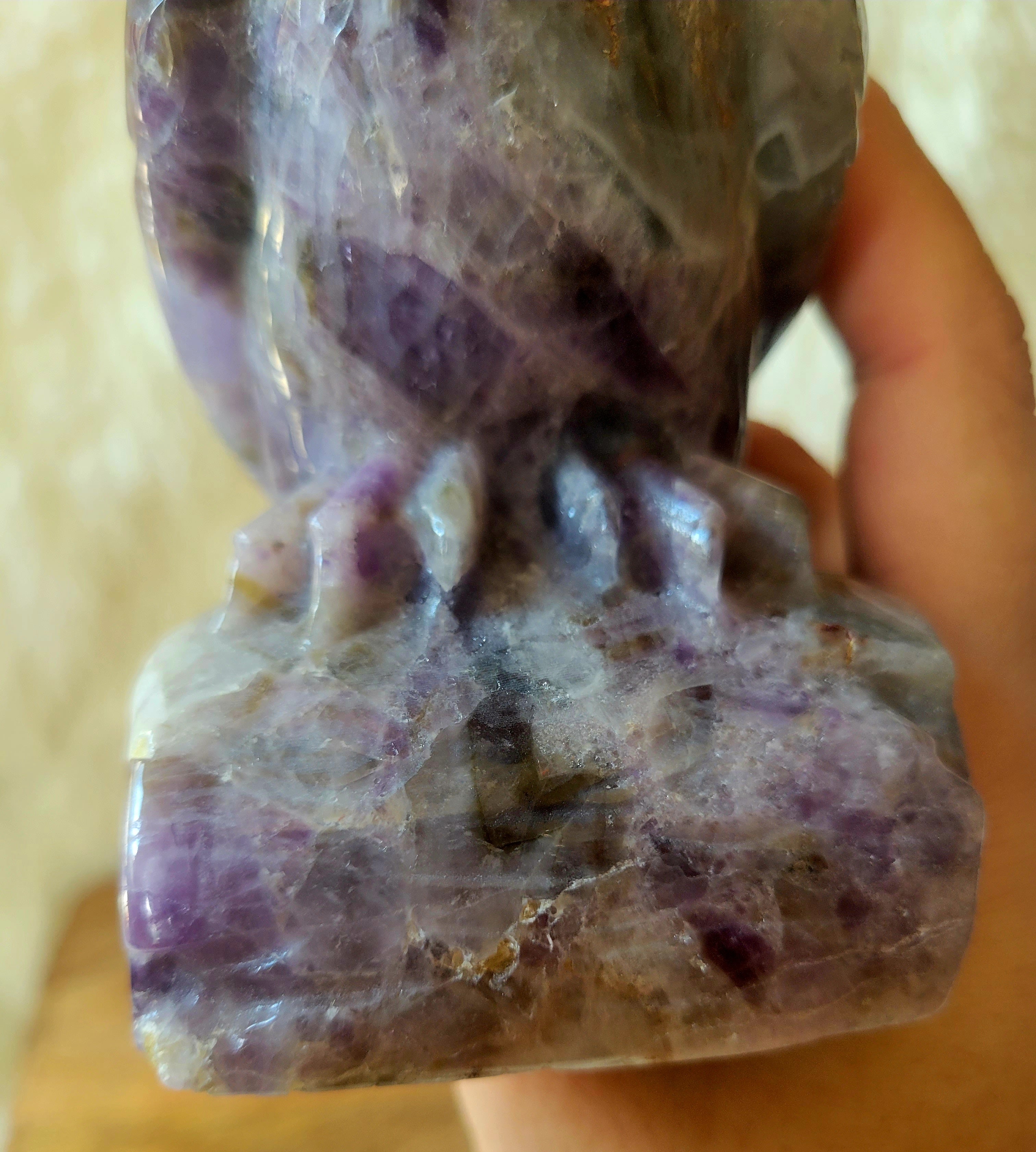 Amethyst Raven, Crow, Crystal Carving, Gorgeous!