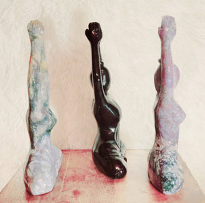 Large Yoga Lady, Bodies, Woman, Praying, Meditating, Goddess, Crystal Carvings, Stunning!