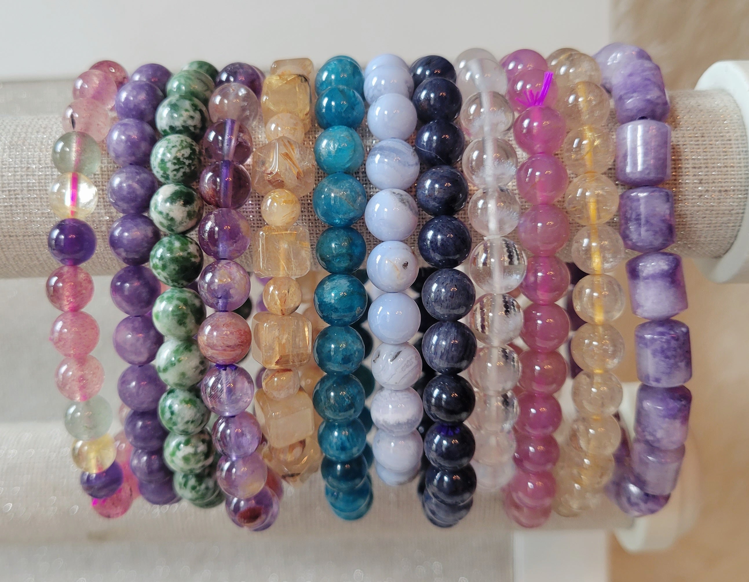 Bracelets, Stone Bracelets, Beads Bracelets, Crystal Bracelets, Different Materials 7mm