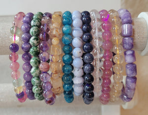 Bracelets, Stone Bracelets, Beads Bracelets, Crystal Bracelets, Different Materials 7mm