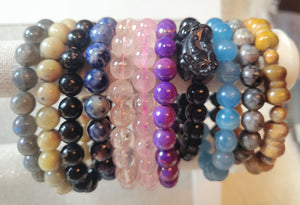 Bracelets, Crystal bracelets, Stone Bracelets, Bead Bracelets, Gorgeous! 10mm