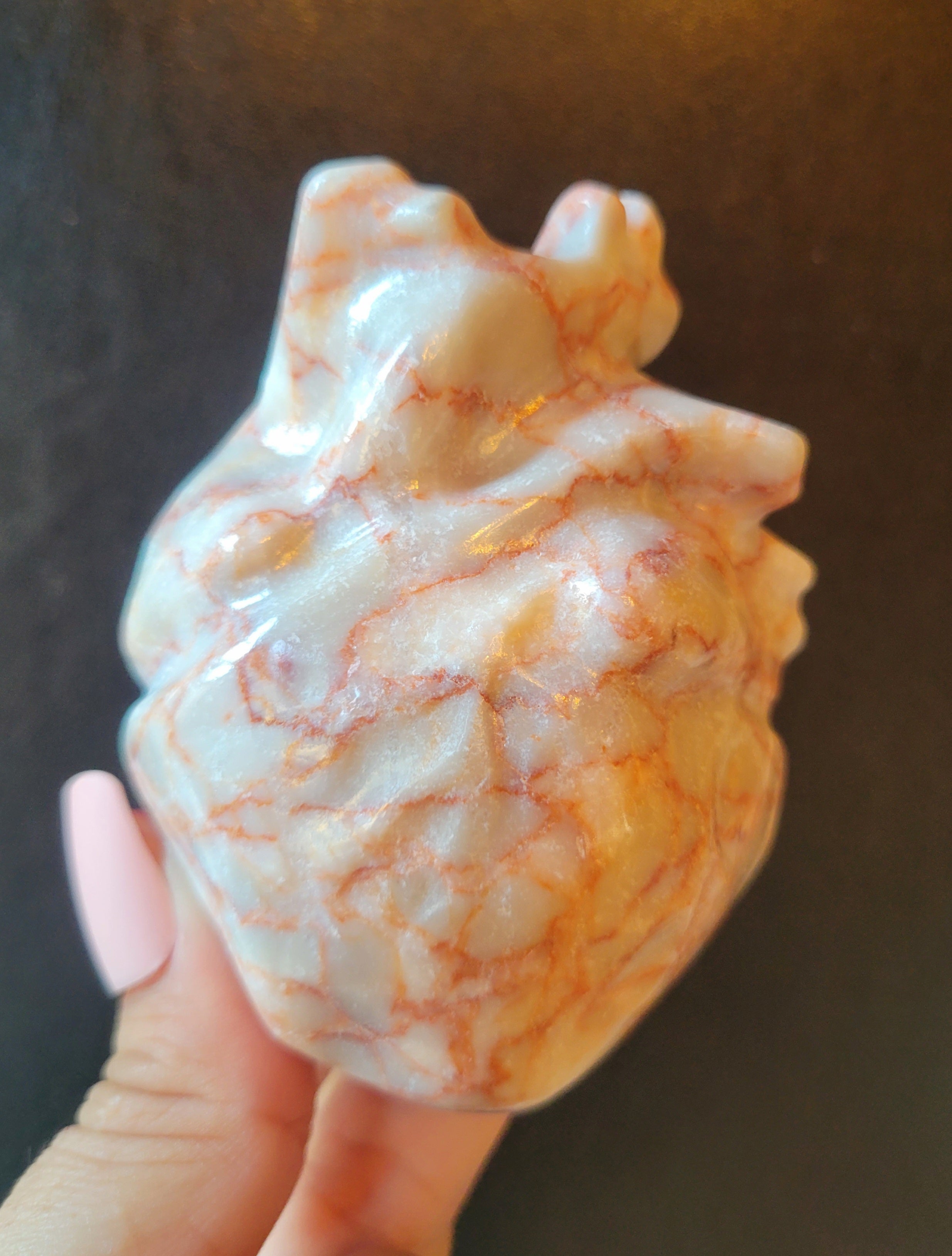 Anatomical Shaped Crystal Human Heart Crystal Carvings