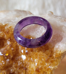 Band Stone Rings, Crystal Rings, Crystal Carvings Different Materials