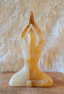 Large Yoga Lady, Bodies, Woman, Praying, Meditating, Goddess, Crystal Carvings, Stunning!