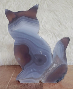 Agate Cat, Kitten shape, Slabs, Crystal Carvings, Gorgeous! Different Materials